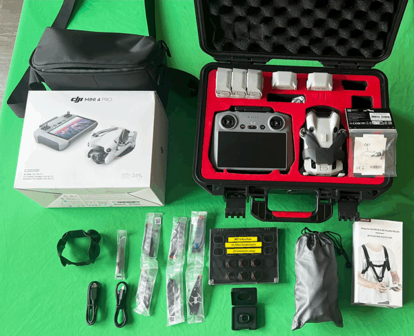 DJI Mini 4 Pro RC 2 + 6bat + extras   (6611)